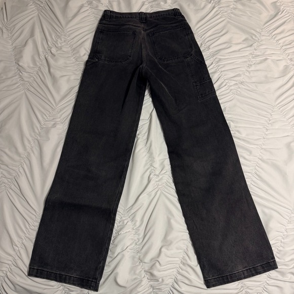 J. Galt Shanghai Black Straight Leg Jeans Women's Size S Washed‎ Denim High Rise - Picture 9 of 10